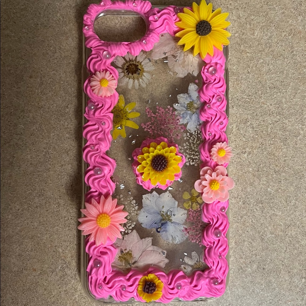 Flower Decoden iPhone 8 compatible case